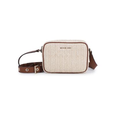 Michael Kors para menina. R30630 Bolsa de ombro casual bege (OSFA), Poliuretano, moda infantil Michael Kors para menina. R30630 Bolsa de ombro casual bege (OSFA), Poliuretano, moda infantil