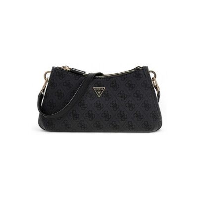 Guess para mulher. HWBG9672730 Bolsa de ombro Mini Noelle preta (OSFA), Preto, Casual, Poliuretano Guess para mulher. HWBG9672730 Bolsa de ombro Mini Noelle preta (OSFA), Preto, Casual, Poliuretano
