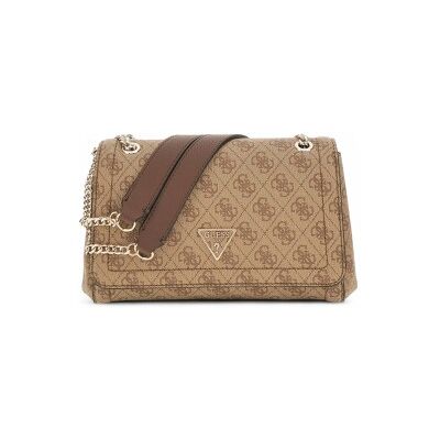 Guess para mulher. HWBG9672210 Mala de mão convertível Noelle castanha (OSFA), Marrom, Casual, Poliuretano Guess para mulher. HWBG9672210 Mala de mão convertível Noelle castanha (OSFA), Marrom, Casual, Poliuretano