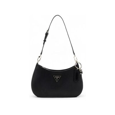 Guess para mulher. HWZG9672180 Bolsa de ombro Noelle em saffiano preto (OSFA), Casual, Poliuretano Guess para mulher. HWZG9672180 Bolsa de ombro Noelle em saffiano preto (OSFA), Casual, Poliuretano