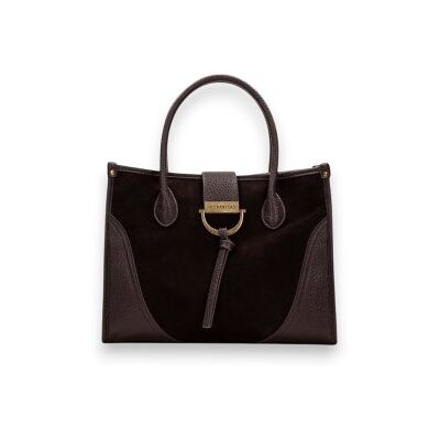 Hispanitas para mulher. BI265022 Bolsa tote de camurça marrom (OSFA), Casual Hispanitas para mulher. BI265022 Bolsa tote de camurça marrom (OSFA), Casual