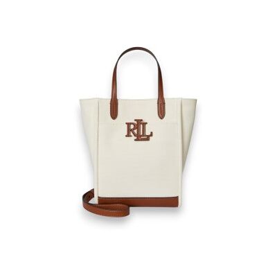 Lauren Ralph Lauren para mulher. 431982235003 Bolsa tote Cameryn pequena de lona bege (OSFA), Casual, Algodão Lauren Ralph Lauren para mulher. 431982235003 Bolsa tote Cameryn pequena de lona bege (OSFA), Casual, Algodão