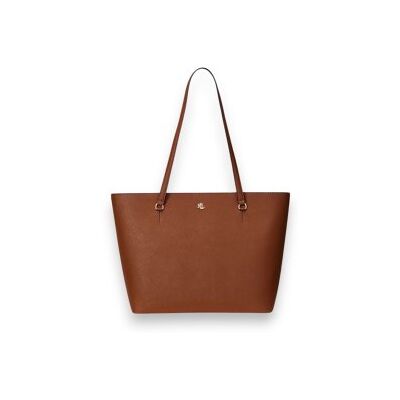 Lauren Ralph Lauren para mulher. 431924351002 Bolsa tote Karly média de couro cruzado marrom (OSFA), Bege, Casual, Clássico, Pele Lauren Ralph Lauren para mulher. 431924351002 Bolsa tote Karly média de couro cruzado marrom (OSFA), Bege, Casual, Clássico, Pele