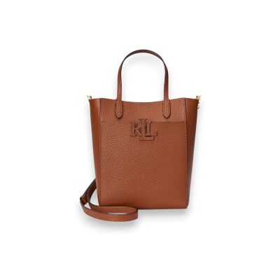 Lauren Ralph Lauren para mulher. 431966760001 Bolsa tote Cameryn de couro granulado castanho (OSFA), Marrom, Casual, Pele Lauren Ralph Lauren para mulher. 431966760001 Bolsa tote Cameryn de couro granulado castanho (OSFA), Marrom, Casual, Pele