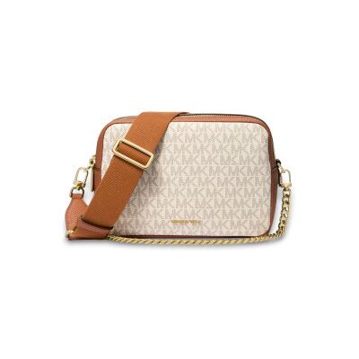 Michael Kors para mulher. 32S5GYTC5B Bolsa de ombro média Bryant com logótipo bege (OSFA), Casual, Lona Michael Kors para mulher. 32S5GYTC5B Bolsa de ombro média Bryant com logótipo bege (OSFA), Casual, Lona