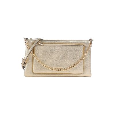 Michael Kors para mulher. 32F5GJ6C8M Mala de ombro convertível em pele dourada (OSFA), Ouro, Casual Michael Kors para mulher. 32F5GJ6C8M Mala de ombro convertível em pele dourada (OSFA), Ouro, Casual