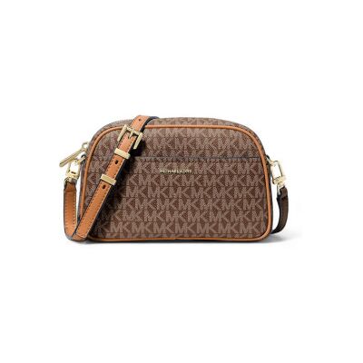 Michael Kors para mulher. 32F5GJ6C5B Bolsa de ombro para máquina fotográfica Jet Set pequena com logótipo castanho (OSFA), Marrom, Casual, P Michael Kors para mulher. 32F5GJ6C5B Bolsa de ombro para máquina fotográfica Jet Set pequena com logótipo castanho (OSFA), Marrom, Casual, P