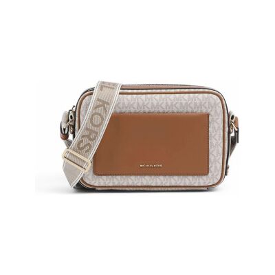 Michael Kors para mulher. 32R5G5VC9B Bolsa de ombro bege com monograma (OSFA), Marrom, Casual, Poliéster Michael Kors para mulher. 32R5G5VC9B Bolsa de ombro bege com monograma (OSFA), Marrom, Casual, Poliéster