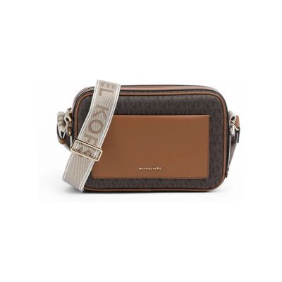 Michael Kors para mulher. 32R5G5VC9B Bolsa de ombro castanha com monograma (OSFA), Marrom, Casual, Poliéster Michael Kors para mulher. 32R5G5VC9B Bolsa de ombro castanha com monograma (OSFA), Marrom, Casual, Poliéster
