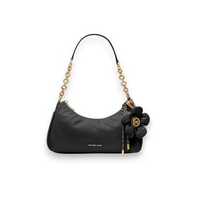 Michael Kors para mulher. 32T6AY5C2C Bolsa Pochette Nolita média de nylon com corrente preto (OSFA), Casual, Nylon reciclado Michael Kors para mulher. 32T6AY5C2C Bolsa Pochette Nolita média de nylon com corrente preto (OSFA), Casual, Nylon reciclado