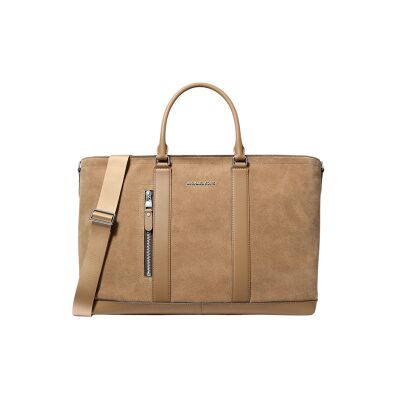 Michael Kors para mulher. 33F5BHDT4S Saco de camurça Hudson castanho (OSFA), Marrom, Casual Michael Kors para mulher. 33F5BHDT4S Saco de camurça Hudson castanho (OSFA), Marrom, Casual