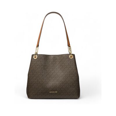 Michael Kors para mulher. 30F3G8KT7B Saco tote grande Kensington com logótipo castanho (OSFA), Marrom, Casual, PVC Michael Kors para mulher. 30F3G8KT7B Saco tote grande Kensington com logótipo castanho (OSFA), Marrom, Casual, PVC