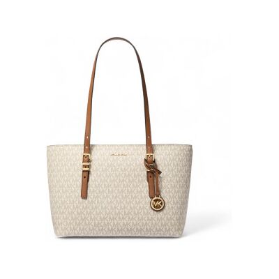 Michael Kors para mulher. 30T5GQNT2B Saco tote bege com monograma (OSFA), Casual, PVC Michael Kors para mulher. 30T5GQNT2B Saco tote bege com monograma (OSFA), Casual, PVC