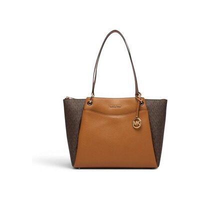 Michael Kors para mulher. 30T6GX5T7B Bolsa Tote May grande marrom (OSFA), Casual, Pele Michael Kors para mulher. 30T6GX5T7B Bolsa Tote May grande marrom (OSFA), Casual, Pele