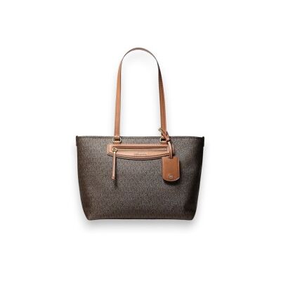 Michael Kors para mulher. 30S6GTVT2B Saco de viagem Jet Set médio com logótipo castanho (OSFA), Marrom, Casual, Lona Michael Kors para mulher. 30S6GTVT2B Saco de viagem Jet Set médio com logótipo castanho (OSFA), Marrom, Casual, Lona