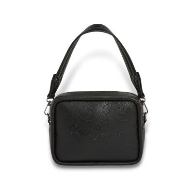 Pepe Jeans para mulher. PL0300004 Bolsa de ombro Bassy Code preta (OSFA), Preto, Casual, Poliuretano Pepe Jeans para mulher. PL0300004 Bolsa de ombro Bassy Code preta (OSFA), Preto, Casual, Poliuretano
