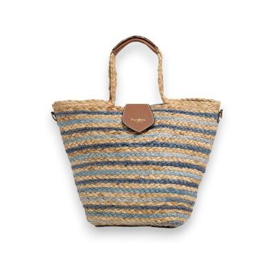 Pepe Jeans para mulher. PL0300140 Bolsa Nova Jean azul (OSFA), Bege, Casual, Juta Pepe Jeans para mulher. PL0300140 Bolsa Nova Jean azul (OSFA), Bege, Casual, Juta