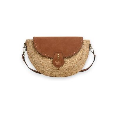 Pepe Jeans para mulher. PL0300101 Bolsa de mão castanha Saddie Barker (OSFA), Marrom, Casual, Juta Pepe Jeans para mulher. PL0300101 Bolsa de mão castanha Saddie Barker (OSFA), Marrom, Casual, Juta