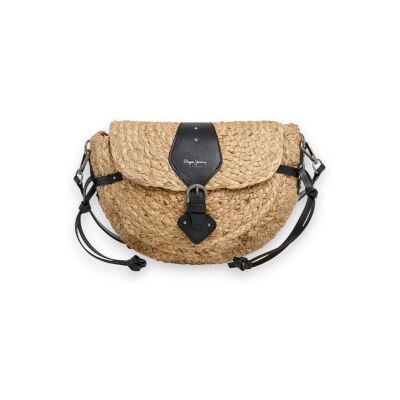 Pepe Jeans para mulher. PL0300106 Bolsa de mão castanha Saddie Coast (OSFA), Marrom, Casual, Juta Pepe Jeans para mulher. PL0300106 Bolsa de mão castanha Saddie Coast (OSFA), Marrom, Casual, Juta