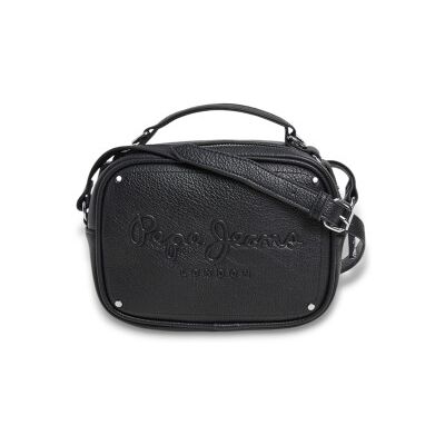 Pepe Jeans para mulher. PL031563 Bolsa de ombro Bassy Icon preta (OSFA), Preto, Casual, Poliuretano Pepe Jeans para mulher. PL031563 Bolsa de ombro Bassy Icon preta (OSFA), Preto, Casual, Poliuretano