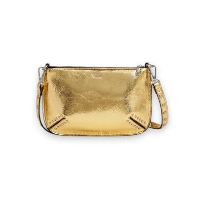Pepe Jeans para mulher. PL031661 Bolsa de mão dourada Valeria Glimmer (OSFA), Ouro, Casual, Poliuretano Pepe Jeans para mulher. PL031661 Bolsa de mão dourada Valeria Glimmer (OSFA), Ouro, Casual, Poliuretano