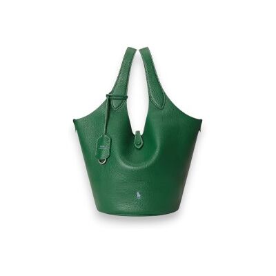 Polo Ralph Lauren para mulher. 428P21989009 Bolsa tote Polo Play de couro verde (OSFA), Casual, Pele Polo Ralph Lauren para mulher. 428P21989009 Bolsa tote Polo Play de couro verde (OSFA), Casual, Pele