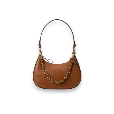 Lauren Ralph Lauren para mulher. 431P11747001 Bolsa de ombro média Marcy em pele castanha (OSFA), Marrom, Casual Lauren Ralph Lauren para mulher. 431P11747001 Bolsa de ombro média Marcy em pele castanha (OSFA), Marrom, Casual