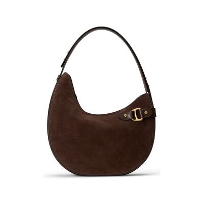 Lauren Ralph Lauren para mulher. 431980157009 Bolsa de ombro Tasha grande em camurça castanha (OSFA), Marrom, Casual Lauren Ralph Lauren para mulher. 431980157009 Bolsa de ombro Tasha grande em camurça castanha (OSFA), Marrom, Casual