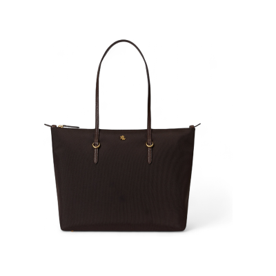 Lauren Ralph Lauren para mulher. 431916737054 Saco médio Keaton em nylon castanho escuro (OSFA), Marrom, Casual, Náilon Lauren Ralph Lauren para mulher. 431916737054 Saco médio Keaton em nylon castanho escuro (OSFA), Marrom, Casual, Náilon