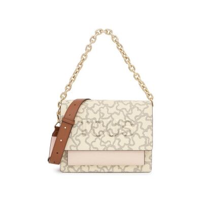 TOUS para mulher. 2001799504 M. Audree Chain K Icon Bolsa Bege (OSFA), Casual, Poliuretano TOUS para mulher. 2001799504 M. Audree Chain K Icon Bolsa Bege (OSFA), Casual, Poliuretano