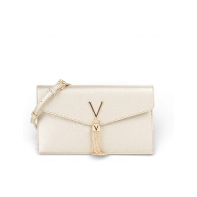 Valentino para mulher. VBS9XJ17 Bolsa de ombro com pormenores metálicos dourados (OSFA), Ouro, Casual, Poliuretano Valentino para mulher. VBS9XJ17 Bolsa de ombro com pormenores metálicos dourados (OSFA), Ouro, Casual, Poliuretano