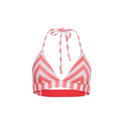 Superdry para mulher. W3010395A Top de biquíni triangular com riscas cor-de-rosa (XS), Beachwear, Polister Reciclado, Sustentável Superdry para mulher. W3010395A Top de biquíni triangular com riscas cor-de-rosa (XS), Beachwear, Polister Reciclado, Sustentável