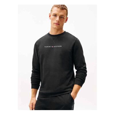 Tommy Hilfiger para homem. UM0UM03666 Camisola original com logótipo preto (L), Homewear, Algodão, Poliéster, Manga comprida Tommy Hilfiger para homem. UM0UM03666 Camisola original com logótipo preto (L), Homewear, Algodão, Poliéster, Manga comprida
