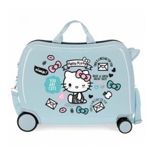 Joumma Bags unisex para criança. 2159821 Hello Kitty You are Cute Kids Suitcase com 2 rodas multidireccionais azul claro -38x50x20cm (OSFA),