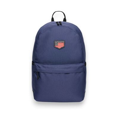 Superdry para mulher. Y9110273A Mochila com remendos Classic Montana azul (OSFA), Casual, Poliéster Superdry para mulher. Y9110273A Mochila com remendos Classic Montana azul (OSFA), Casual, Poliéster