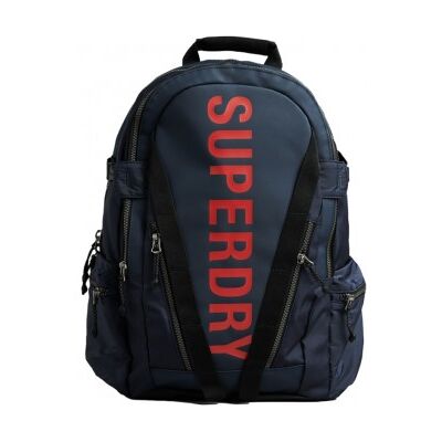 Superdry para homem. Y9110157A Mochila de lona com grafismo Mountain navy (OSFA), Azul, Casual, Poliéster Superdry para homem. Y9110157A Mochila de lona com grafismo Mountain navy (OSFA), Azul, Casual, Poliéster