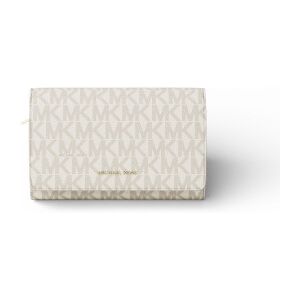 Michael Kors para mulher. 32T5GJ6D9B Carteira grande bege Jet Set (OSFA), Casual, PVC Michael Kors para mulher. 32T5GJ6D9B Carteira grande bege Jet Set (OSFA), Casual, PVC