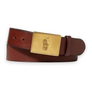 Polo Ralph Lauren para homem. 405691693002 Cinto de couro com fivela de chapa de cavalo castanha (40), Marrom, Casual, Pele Polo Ralph Lauren para homem. 405691693002 Cinto de couro com fivela de chapa de cavalo castanha (40), Marrom, Casual, Pele