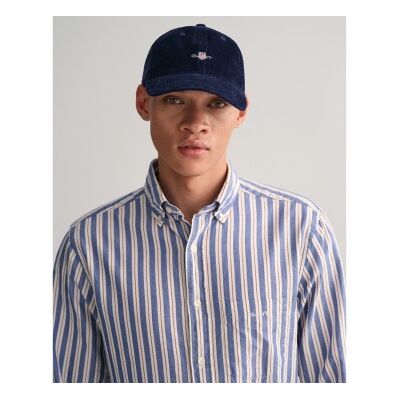 Gant para homem. 9900213 Boné de veludo cotelê azul-marinho (OSFA), Casual, Algodão Gant para homem. 9900213 Boné de veludo cotelê azul-marinho (OSFA), Casual, Algodão
