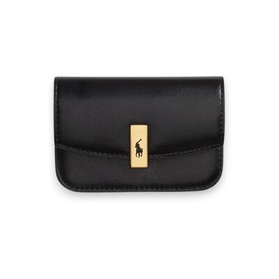 Polo Ralph Lauren para mulher. 427P04990002 Carteira de couro Over Card preta (OSFA), Preto, Casual, Pele Polo Ralph Lauren para mulher. 427P04990002 Carteira de couro Over Card preta (OSFA), Preto, Casual, Pele