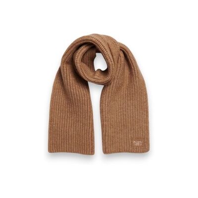 Superdry para mulher. W9310069A Cachecol de tricô canelado marrom (OSFA), Casual, Náilon Superdry para mulher. W9310069A Cachecol de tricô canelado marrom (OSFA), Casual, Náilon