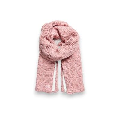 Superdry para mulher. W9310053A Cachecol de tricô de tranças rosa (OSFA), Casual, Clássico, Poliéster Superdry para mulher. W9310053A Cachecol de tricô de tranças rosa (OSFA), Casual, Clássico, Poliéster