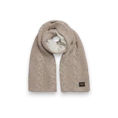 Superdry para mulher. W9310068A Cachecol de tricô com ponto de tranças bege (OSFA), Casual, Clássico, Poliéster Superdry para mulher. W9310068A Cachecol de tricô com ponto de tranças bege (OSFA), Casual, Clássico, Poliéster