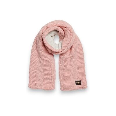Superdry para mulher. W9310068A Cachecol de tricô ponto trança rosa (OSFA), Casual, Clássico, Poliéster Superdry para mulher. W9310068A Cachecol de tricô ponto trança rosa (OSFA), Casual, Clássico, Poliéster