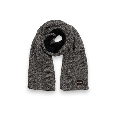 Superdry para mulher. W9310068A Cachecol de tricô com ponto trança preto (OSFA), Casual, Clássico, Poliéster Superdry para mulher. W9310068A Cachecol de tricô com ponto trança preto (OSFA), Casual, Clássico, Poliéster