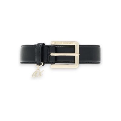 A X Armani Exchange para mulher. XW003080AF27074UC001 Cinto Tongue preto (90cm), Casual, Poliéster A X Armani Exchange para mulher. XW003080AF27074UC001 Cinto Tongue preto (90cm), Casual, Poliéster