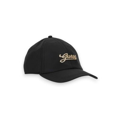 Guess para mulher. AW5616POL01 Boné de basebol de nylon preto (OSFA), Casual, Poliéster Guess para mulher. AW5616POL01 Boné de basebol de nylon preto (OSFA), Casual, Poliéster