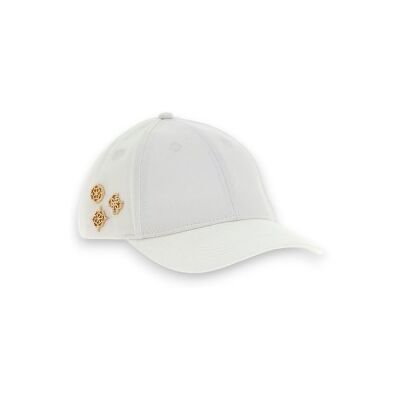 Guess para mulher. AW5607COT01 Boné de basebol em gabardina com logótipo «Ella», branco (OSFA), Casual, Algodão Guess para mulher. AW5607COT01 Boné de basebol em gabardina com logótipo «Ella», branco (OSFA), Casual, Algodão