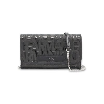 A X Armani Exchange para mulher. XW000358AF17290UC001 Carteira XW000358AF17290 preta (OSFA), Preto, Casual, Sintético, Poliéster A X Armani Exchange para mulher. XW000358AF17290UC001 Carteira XW000358AF17290 preta (OSFA), Preto, Casual, Sintético, Poliéster