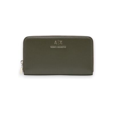 A X Armani Exchange para mulher. XW000359AF12040U7043 Carteira Efeito verde (OSFA), Casual, Poliéster A X Armani Exchange para mulher. XW000359AF12040U7043 Carteira Efeito verde (OSFA), Casual, Poliéster
